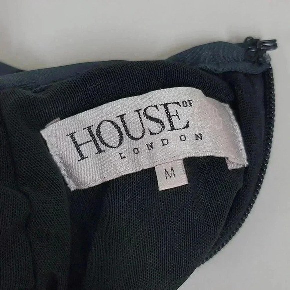 Siege' Charcoal Grey Laser Cut Braided Dress - House of CB - Picture 10 of 13